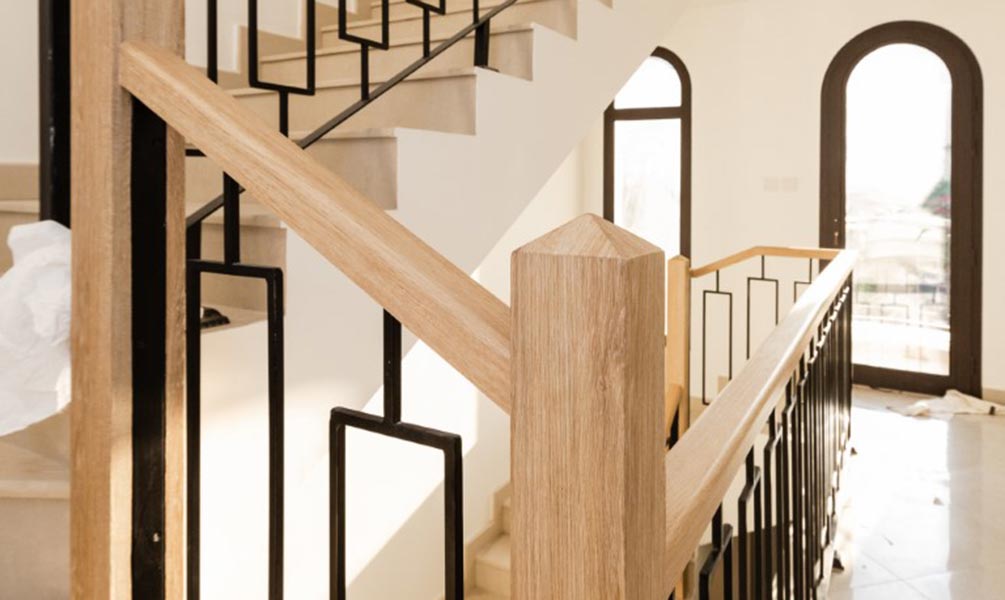 Balustrada po oklejeniu folią premium